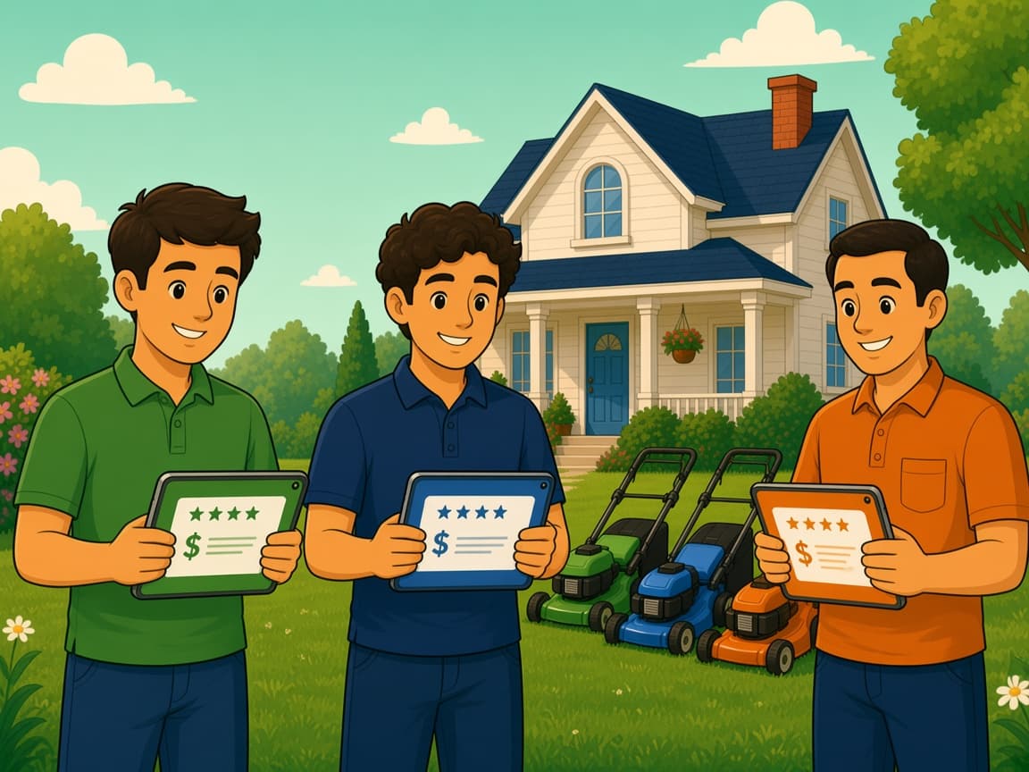 Lawn care shops sending estimates for the same yard